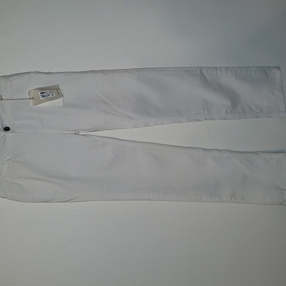 Harper stretch white straight leg denim trousures - Picture 2 of 9